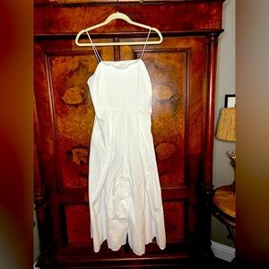 EUC Alice McCall- Elegant White Spaghetti Strap Wide Leg Jumpsuit. Size US 4